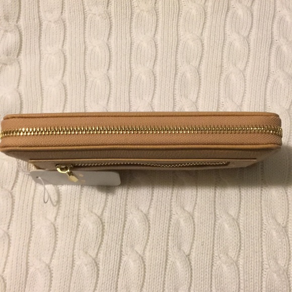 NWT Charming Charlie Tan Zipper Wallet - Picture 3 of 6